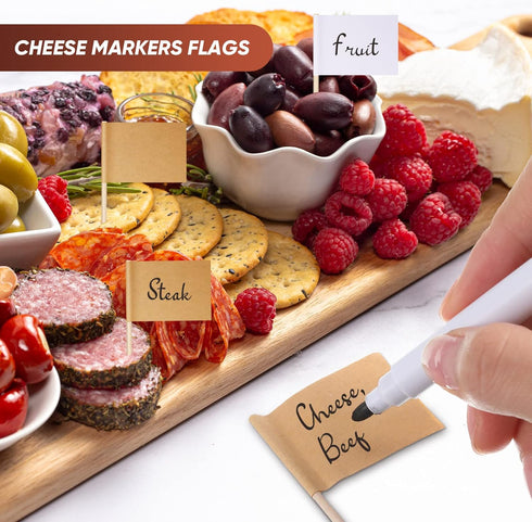 14 Pieces Cheese Butter Spreader Knives Set Charcuterie Accessories Stainless Steel Spreader Knives with Wooden Handles Charcuterie Boards Utensil...