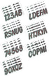 Hardline Products Series 400 Factory Matched 3-Inch Boat & PWC Registration Number Kit - Burgundy/Black - RUBKG400...