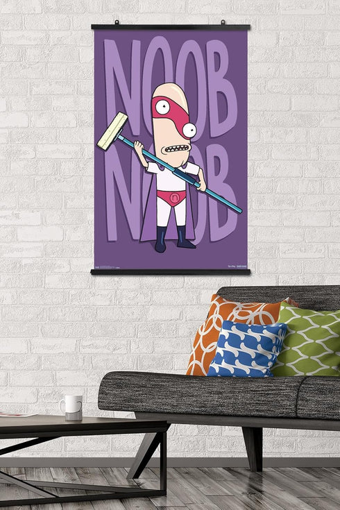 Trends International Rick And Morty - Noob Noob Wall Poster, 22.375" x 34", Premium Poster & Clip Bundle...