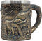 Ebros Animal Totem Spirit Safari Elephant And Calf Family Mug Textured With Rustic Textured Tree Bark Design In Painted Bronze Finish 12oz Drink B...