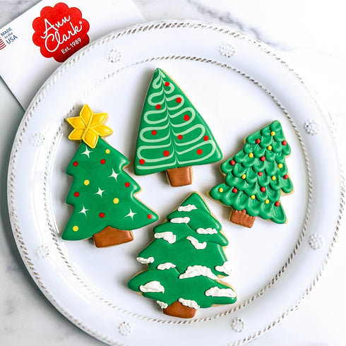 Christmas and Holiday Tree Cookie Cutters 4-Pc Set, Made in USA by Ann Clark...