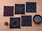 Olympus Sashiko Coasters Collection for Embroidery - 5 Pieces, Navy Blue...