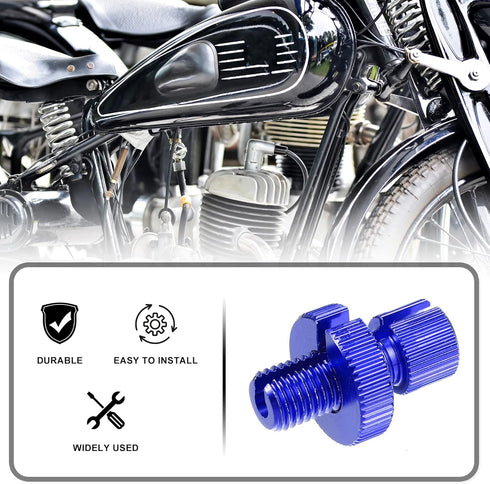 X AUTOHAUX 4 Pcs M10 Brake Clutch Cable Line Adjuster Screw Adjusting Bolt with Slotted for Motorcycle Bike Scooter Aluminum Alloy Blue Green...