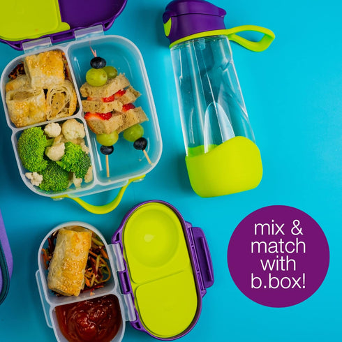 b.box 15oz Sport Spout Bottle: Kids Water Bottle with Durable Tritan. Silicone Spout with Flip Top Lid, Leak Proof, Spill Proof, BPA Free (Lilac P...