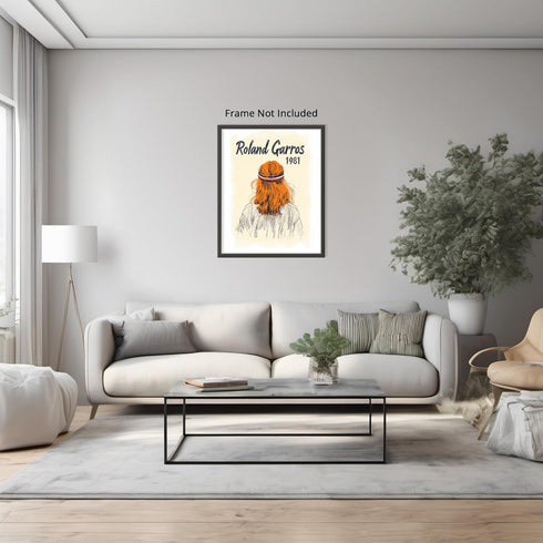 Posterizer 1 pcs-minimalist playful Roland Garros-tennis player art -2-Sports & Hobby Art Gifts for sports fans Living Room Bedroom Decor- unframe...