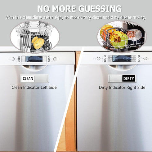 Dishwasher Magnet Clean Dirty Sign for Kitchen Organization and Storage...