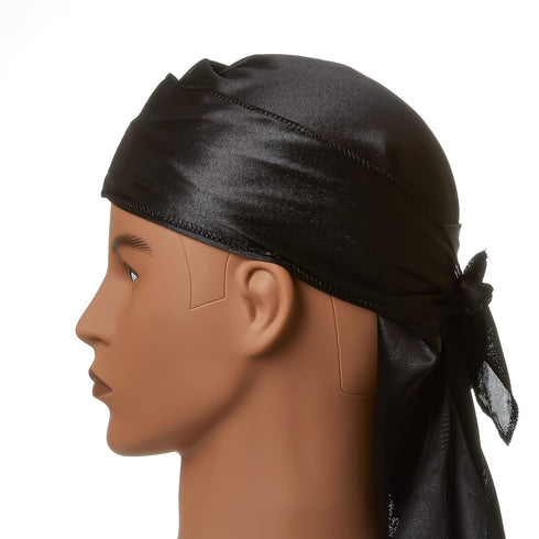 KISS Red Power Wave Silky Satin Durag Extra Long Tails (Black)...