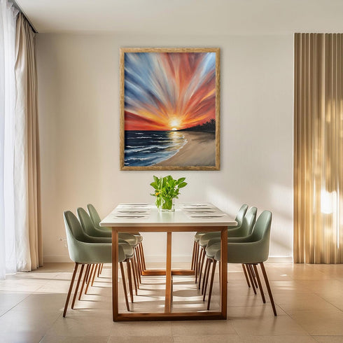 Posterizer 1 pcs- sunrise and sunset-landscape nature scene 8-Landscape & Nature Art-Floral Botanical Art- Decor for Home & Office- unframed wall ...
