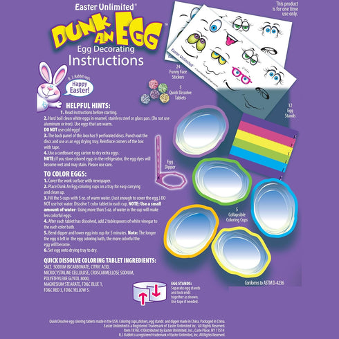 Easter Unlimited Dunk An Egg Coloring Kit...