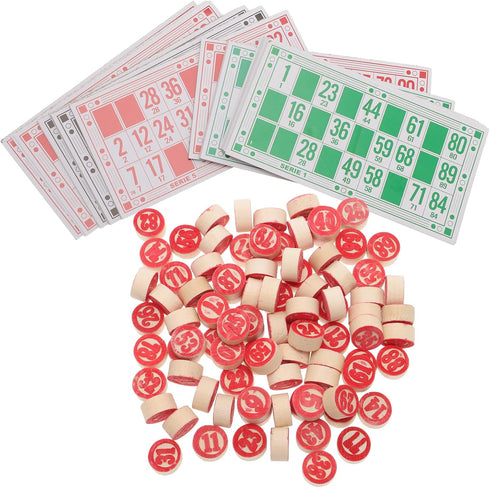 Russian Lotto Game, Bingo Cards Set Russian Bingo Board Game Set of Wooden Barrels Cards Bingo Game Chips for 15 Years Old...