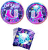 Blue Orchards Roller Skating Party Plates and Napkins (52 pieces for 20 Guests) - Roller Skating Party, 90s Party Supplies, Roller Skate Plates An...