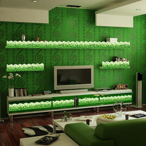49.2 Ft St. Patrick's Day Bulletin Board Border Roll, Shamrock Clover Bulletin Board Border Trim for St. Patrick's Irish Party Classroom Office Bu...