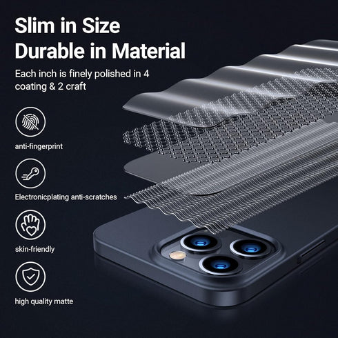 TORRAS Slim Fit for iPhone 13 Pro Max Case, Ultra-Thin 13 Pro Max Case Black, Lightweight Hard PC Cover with Secure Grip Phone Cases for iPhone 13...