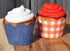 Picnic Cupcake Wrappers for BBQ Party supplies, Birthday Parties, Anniversary Celebrations, Baby Q Cookouts. Set of 24 Reversible red gingham to D...