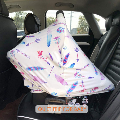 Car Seat Covers for Babies - Carseat Canopy, Multi-use Breastfeeding Covers, Girls and Boys Baby Shower Gifts...