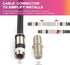 GTOTd Coaxial Cable (3 Feet) with RG6 Coax Cable Connector (and F-Type Cable Extension Adapter) Black Coax Satellite TV 75 Ohm Thin Coaxial Cable ...