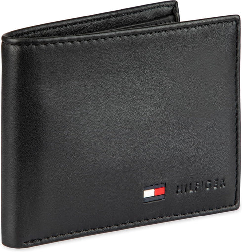 Tommy Hilfiger Men's Leather Wallet - Bifold Trifold Hybrid Flip Pocket Extra Capacity Casual Slim Thin for Travel,Black...