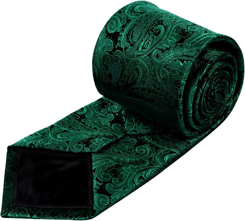 Alizeal Mens Paisley Tie Handkerchief Casual Floral Necktie Set...