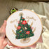 4 Sets Christmas Embroidery Starter Kit with Pattern for Beginners, Embroidery Kits with Christmas Pattern, Cross Stitch Set with 4 Plastic Embroi...