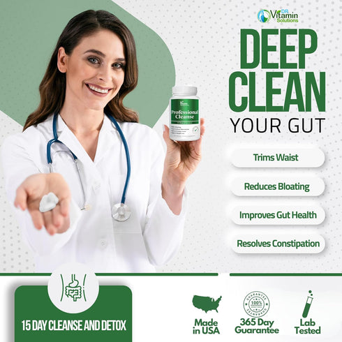 Dr Vitamin Professional Detox Cleanse for Weight Loss and Belly Fat, 15 Day Colon Cleanse, Body Detox, Gut Health, Bloating Relief and Weight Loss...