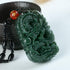 Women's Necklace Men's Necklace Pure natural hand carved qing jade dragon necklace pendant...