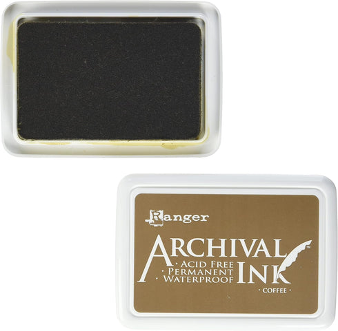 Ranger AIP31451 Ink Pad Coffee Archival Dye Permanent Waterproof, OSFA, Multicolor...