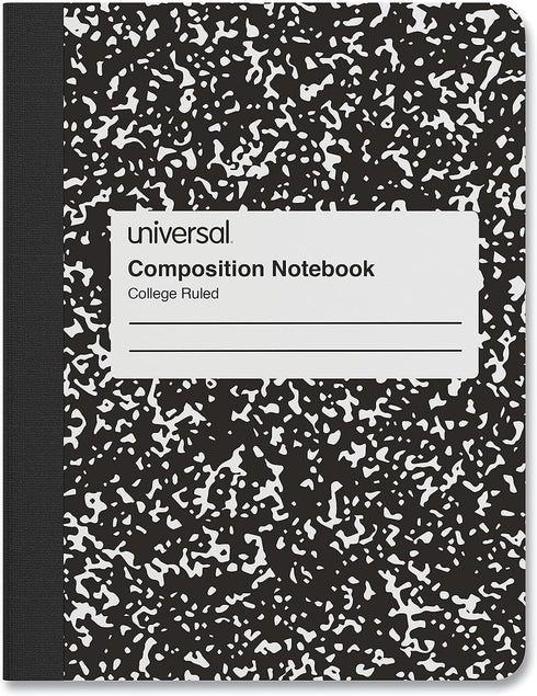 Composition Book, College Rule, 9 3/4 x 7 1/2, White, 100 Sheets...