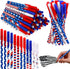 Eaasty American Flag Pens Bulk Patriotic USA Gel Ink Pen Independence Day Pen Stars Stripes Ballpoint Pens for Home School Office Supplies 4th of ...