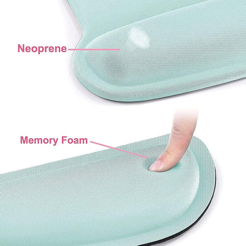MOSISO Wrist Rest Support for Mouse Pad & Keyboard Set, Ergonomic Mousepad Non-Slip Base Home/Office Pain Relief & Easy Typing Cushion with Neopre...