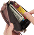 Women Leather Coin Purse,Large Opening For Easy Access,With Wrist Strap(Purple)...