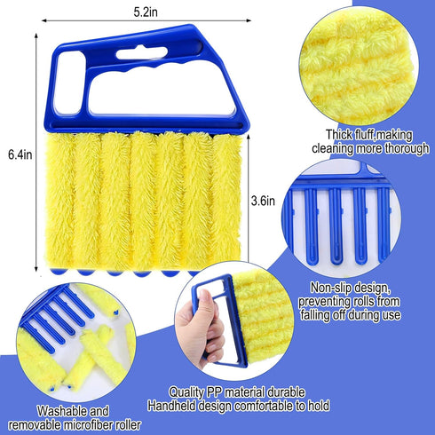 Handheld Blind Cleaner Duster Tool for Window Blinds Shutters,Ceiling Fan,Car Vents and Air Conditioner Household Cleaning Dust Brush Home Gadgets...