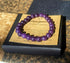 Amethyst Bracelet For Women Anxiety Amethyst Beaded,Handmade Adjustable Amethyst Crystal Bracelets Charms Healing Stone Layered Bracelet Gifts For...