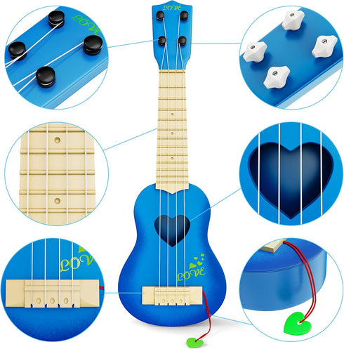 Kids Toy Classical Ukulele Guitar Musical Instrument, Blue...