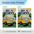 Back to School Garden Flag School Bus Animals Flag 12×18 Inch Double Sided Buffalo Plaid Fall Farmhouse Yard Flag Seasonal Outdoor Decor...