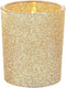 Fun Express Gold Glitter Votive Holders - Glass Candle Holders - Wedding and Home Decor - Halloween, Christmas & Thanksgiving Decorations - 12 Pie...