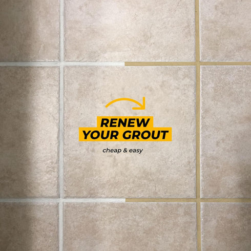 PentaUSA Tile Grout Repair Kit - Beige Grout Filler, Triple Protection, Fast Drying Formula Restores and Renews Grout Lines with Grout Float (Beig...