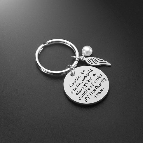 iJuqi Cousin Gifts for Women - Christmas & Birthday Gifts for Cousin Keychain in Stainless Steel...