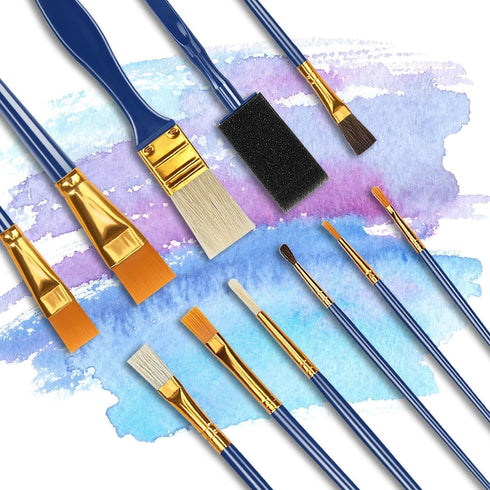 Acrylic Paint Brushes Set, Halobios 25 Pcs Artist Paintbrushes Acrylic Painting Brushes for Children Beginners, Artist Painting Kits for Acrylic O...