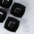 PLASTICPRO Disposable Square Serving Bowls, Party Snack or Salad Bowl, Plastic Black Pack of 4, 8 OUNCE, Black...