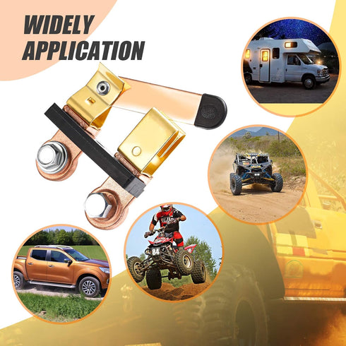 CZC AUTO Side Post Battery Disconnect Switch Solid Brass Knife Blade Master Switch 12V-24V Knife Power Cutoff Isolator for Car Marine Boat RV ATV,...
