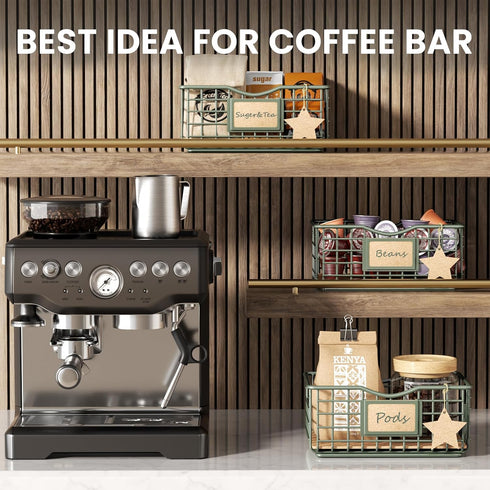 Coffee Pod Holder, Large Capacity Keurig Pod Holder Storage with Cork Liner, Modern K-cup Pods Basket Decor for Kitchen Countertop for K Cup Holde...