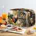 Sunflower Rooster Toaster Oven Covers for Kitchen Polyester Fabric Quilted Toaster Appliance Dust-proof Cover for Small Appliance Dust Cover and F...