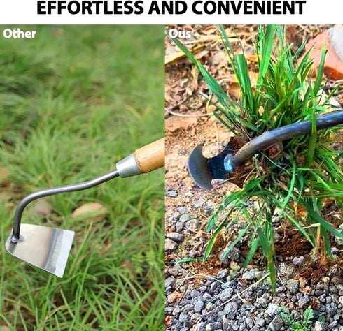 2PCS Garden Weed Pulling Tool Uprooting Weeding Tool 4 Teeth Weed Puller Tool Manganese Steel Garden Weeder Tool for Vegetable Gardening Planting,...