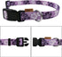 Dog Collar, Cute Floral Pattern, Soft and Adjustable Collar with Quick Release Buckle (M (Neck 14-24", Width 3/4"), Hawaiian Purple)...