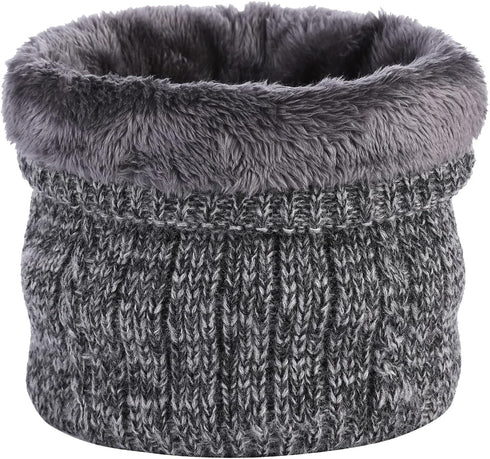 Winter Scarf Neck Warmer Gaiter - Men Women Cold Weather Knit Warm Fleece Ski Tube Circle Scarves Windproof Gift...