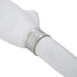 SARO LIFESTYLE 4-Piece Sparkling Design Napkin Ring Set, Silver...