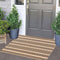 Front Outdoor Door Mat 2'x3',Tan Black Striped Outdoor Rug Machine Washable Cotton Layered Door Mat Entryway Throw Rug for Indoor Entrance...
