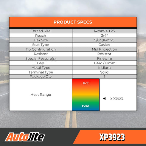 Autolite Iridium XP Automotive Replacement Spark Plug, XP3923 (1 Pack)...