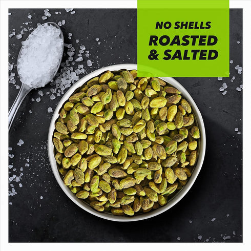 Wonderful Pistachios No Shells, Roasted & Salted Nuts, 6 Ounce Resealable Bag, Protein Snacks, Gluten Free, Healthy Snacks for Adults...