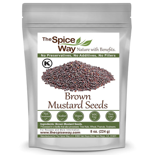 The Spice Way Brown Mustard Seeds - whole seeds, 8 oz...